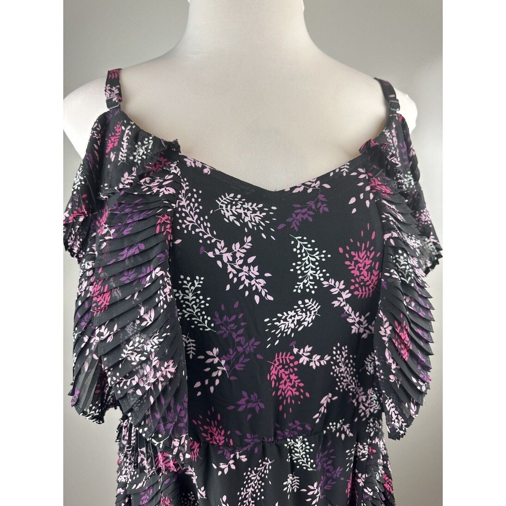 NWT Lane Bryant Floral Tiered Ruffle Off-The-Shoulder Maxi Dress Plus Size 24 P - Picture 6 of 16